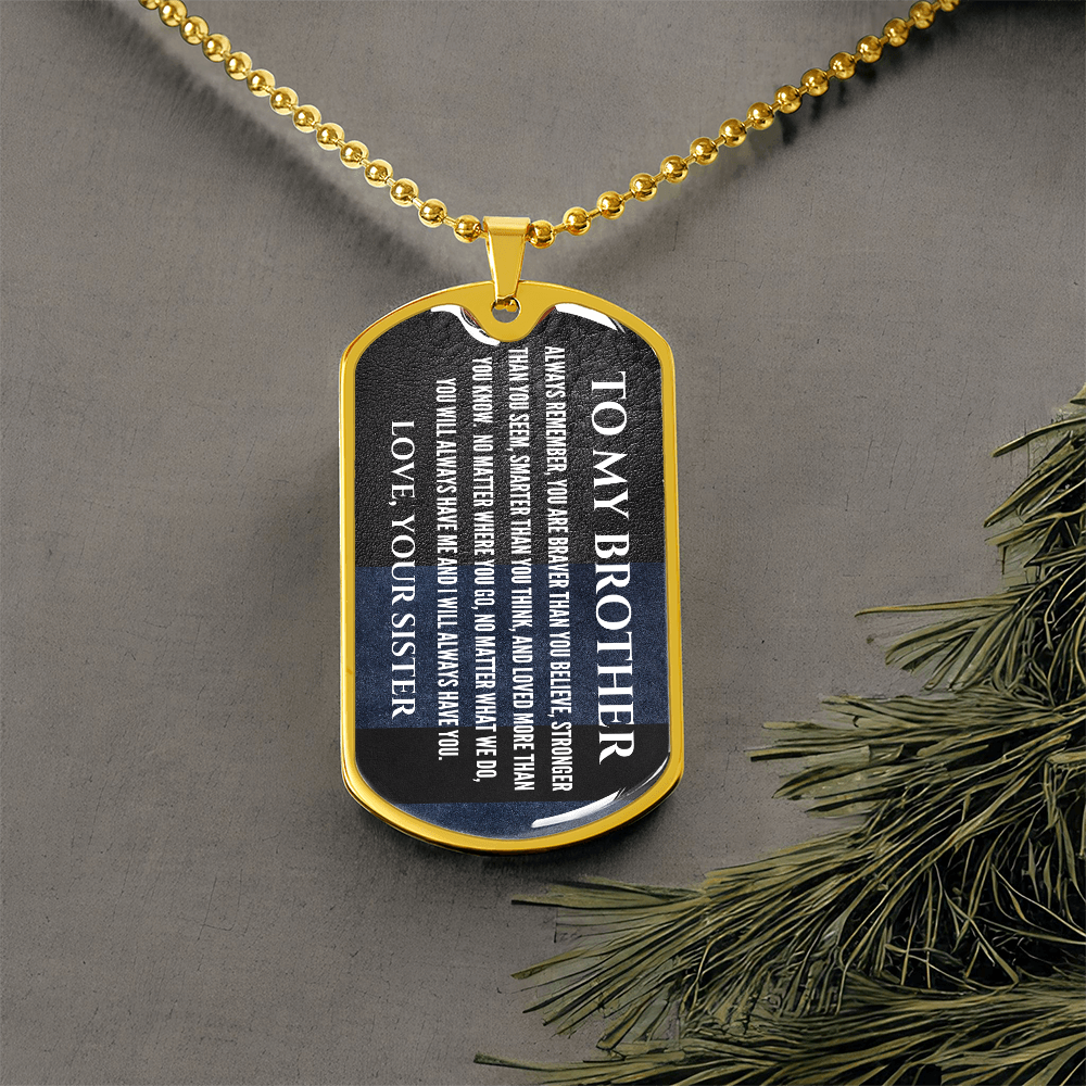 Personalized Gift for Brother, Sister to Brother Gift, Brother Birthday Gift, Little Brother Gift, Big Brother Gift, Brother Necklace
