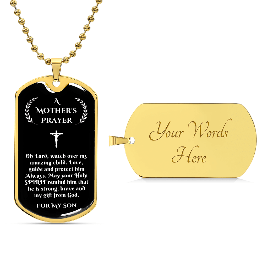 Prayer for My Son, Son Gift from Mother, Mother to Son Gift, A Mother's Prayer, Prayer Necklace Gift for Son, Birthday, Graduation