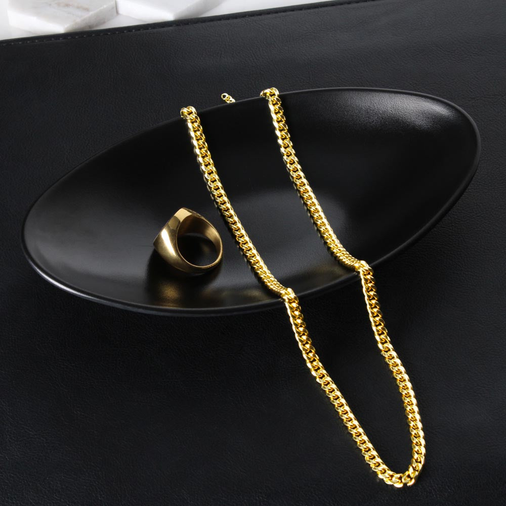 Godson Graduation Gift from Godparents, Best Graduation Gift for Godson, Cuban Link Chain, Class of 2026, Godson Gift