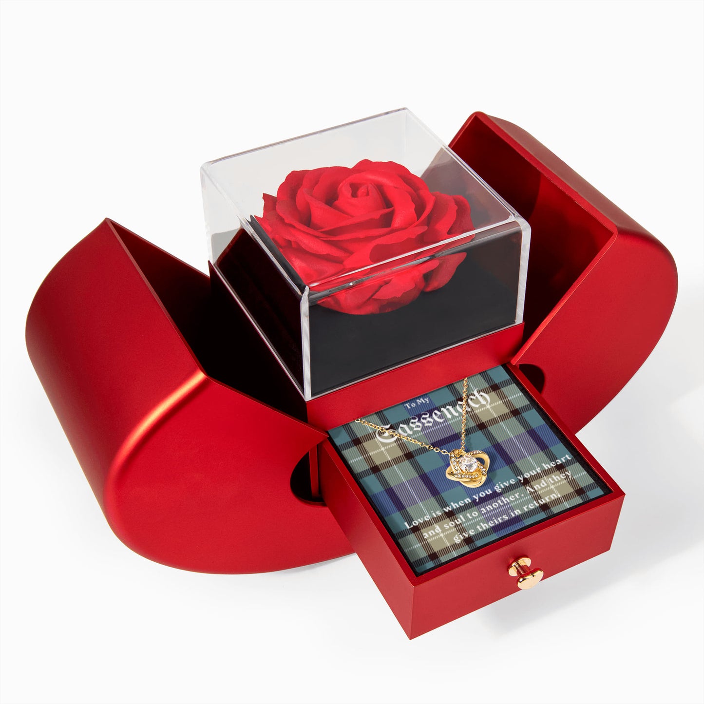 To My Sassenach, Outlander Gift, Outlander Gift Box, Outlander Jewelry, Outlander Gift For Wife, Outlander Charm, Necklace with Rose Box