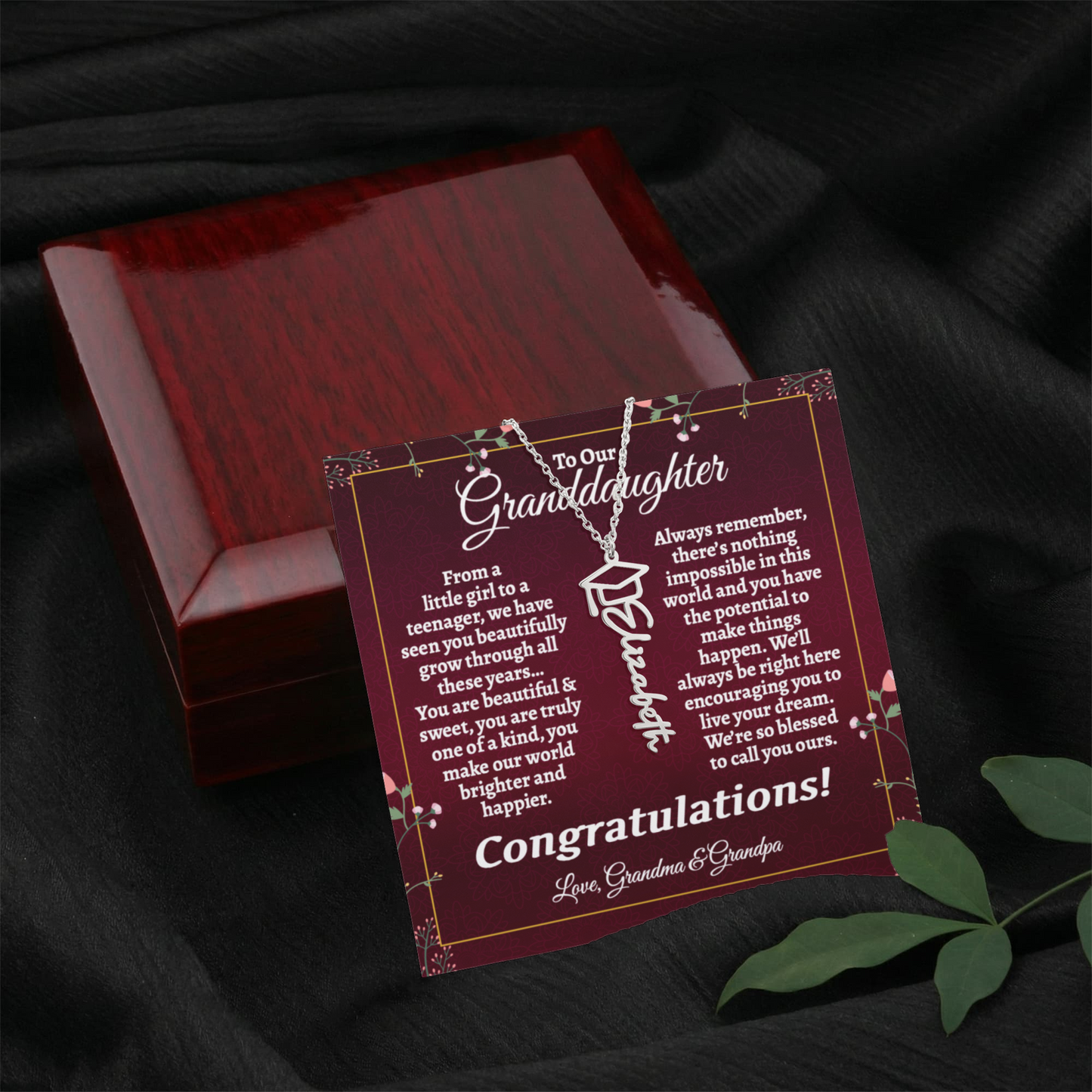 Personalized Name Necklace, 2026 Graduation Gift for Her, Custom Nameplate Necklace, Class of 2026 Jewelry, High School Grad Gift