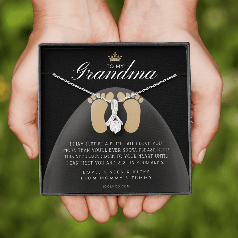 New Grandma Gift | Mom to Grandma Necklace | Pregnancy Announcement Grandparent | First Time Grandma Gifts | New Grandma Necklace