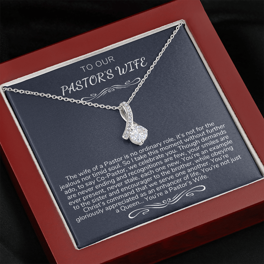 Pastor's Wife Appreciation Gift Necklace, Bible Study Gift, Christmas Present For Pastor's Wife, Best Preacher Wife Gift, Priest Wife Gift
