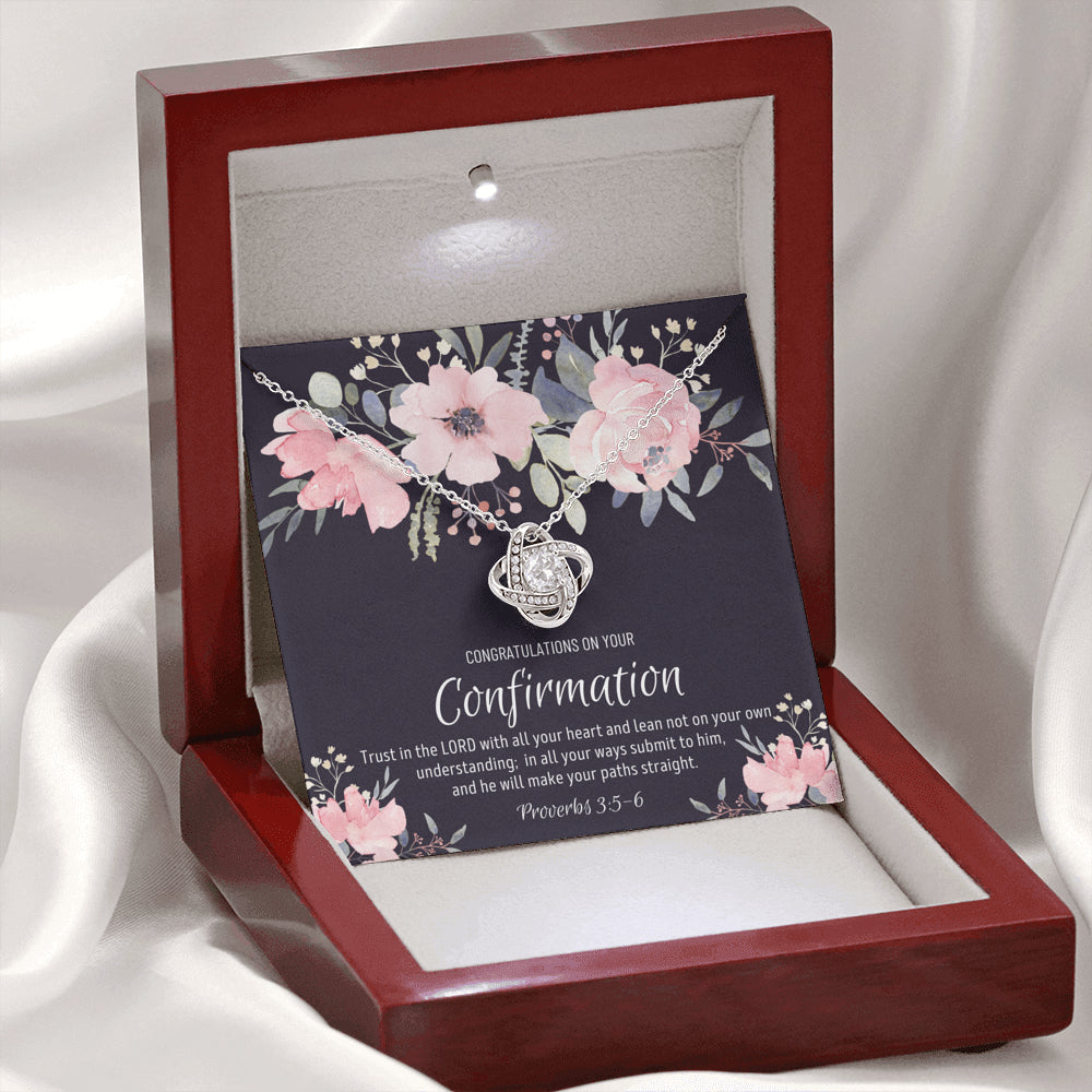 Confirmation Gift For Girls, Confirmation Granddaughter, Love Knot Necklace, Confirmation Gift Ideas For Girls, Catholic Confirmation Gift