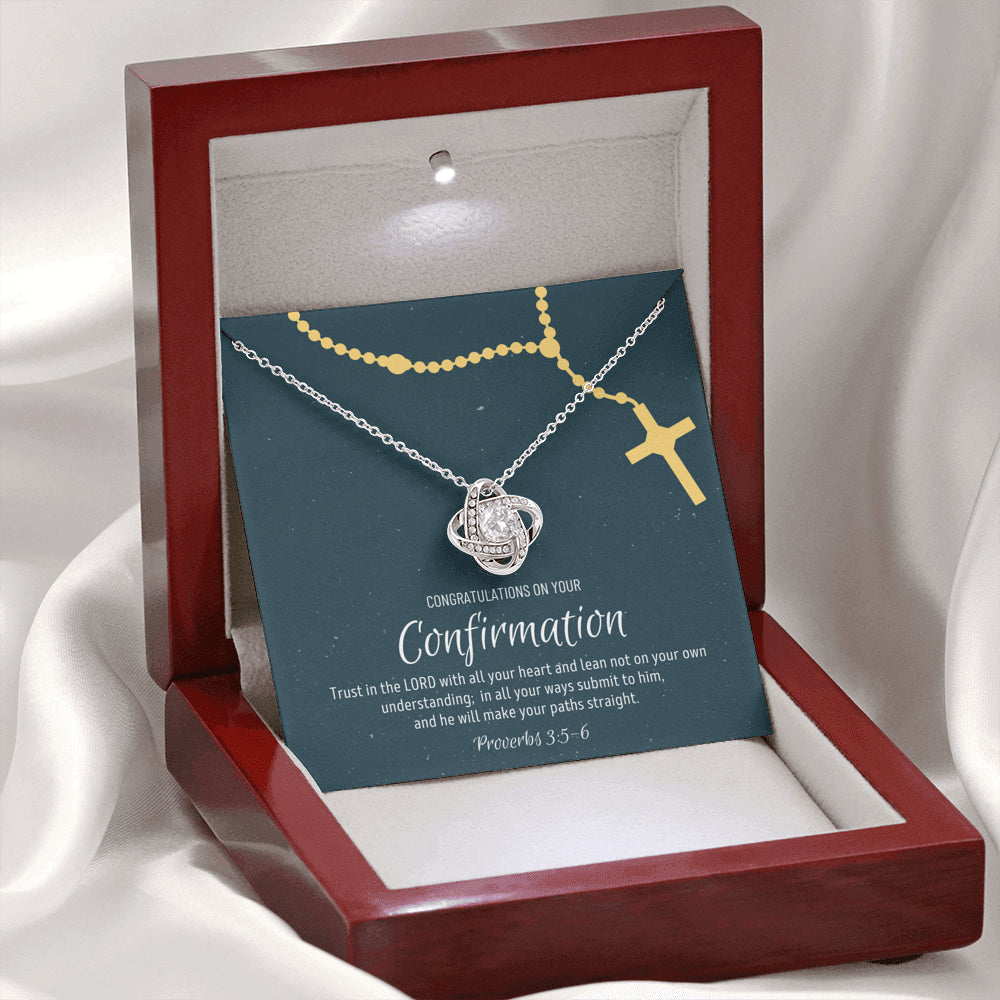 Confirmation Gift For Girls, Confirmation Granddaughter, Love Knot Necklace, Confirmation Gift Ideas For Girls, Catholic Confirmation Gift