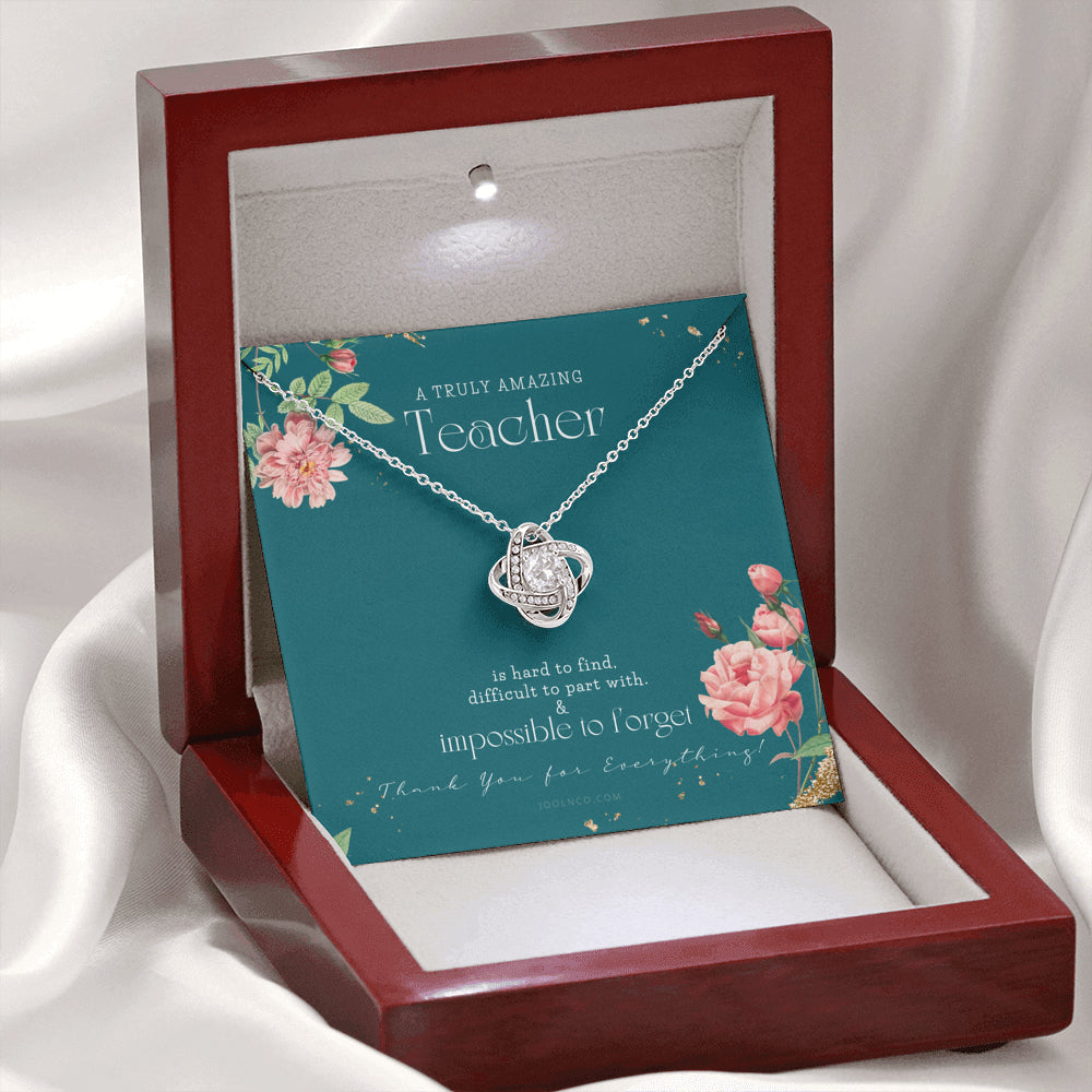 Teacher Gift, Gift for Teacher Necklace, A Truly Amazing Teacher Appreciation Gift