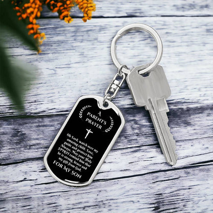 A Parent's Prayer for My Son, Small Gift for Son from Mother, Mother to Son Gift, Fathers to Son Gift, Prayer, Prayer Key Chain for Son, Birthday, Graduation