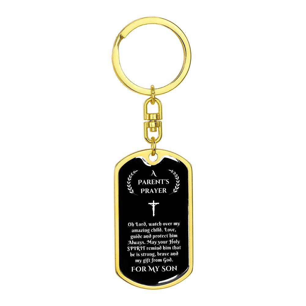 A Parent's Prayer for My Son, Small Gift for Son from Mother, Mother to Son Gift, Fathers to Son Gift, Prayer, Prayer Key Chain for Son, Birthday, Graduation