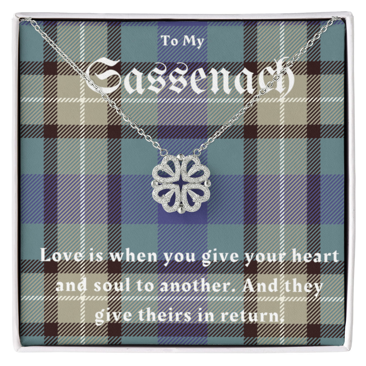 To My Sassenach, Outlander Gift, Outlander Gift Box, Outlander Jewelry, Outlander Gift For Wife, Outlander Charm, Outlander Necklace