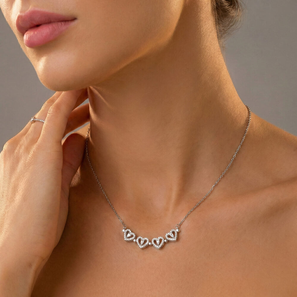 15 Year Anniversary Gift For Wife, 15 Year Anniversary Gifts, 15 Year Wedding Anniversary Gift Ideas, 2-in-1 Magnetic Hearts & Lucky Clover Necklace