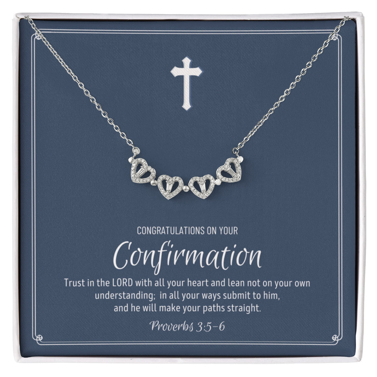 Confirmation Gift For Girls, Confirmation Granddaughter, Magnetic Hearts NecklaceNecklace, Confirmation Gift Ideas For Girls, Catholic Confirmation Gift