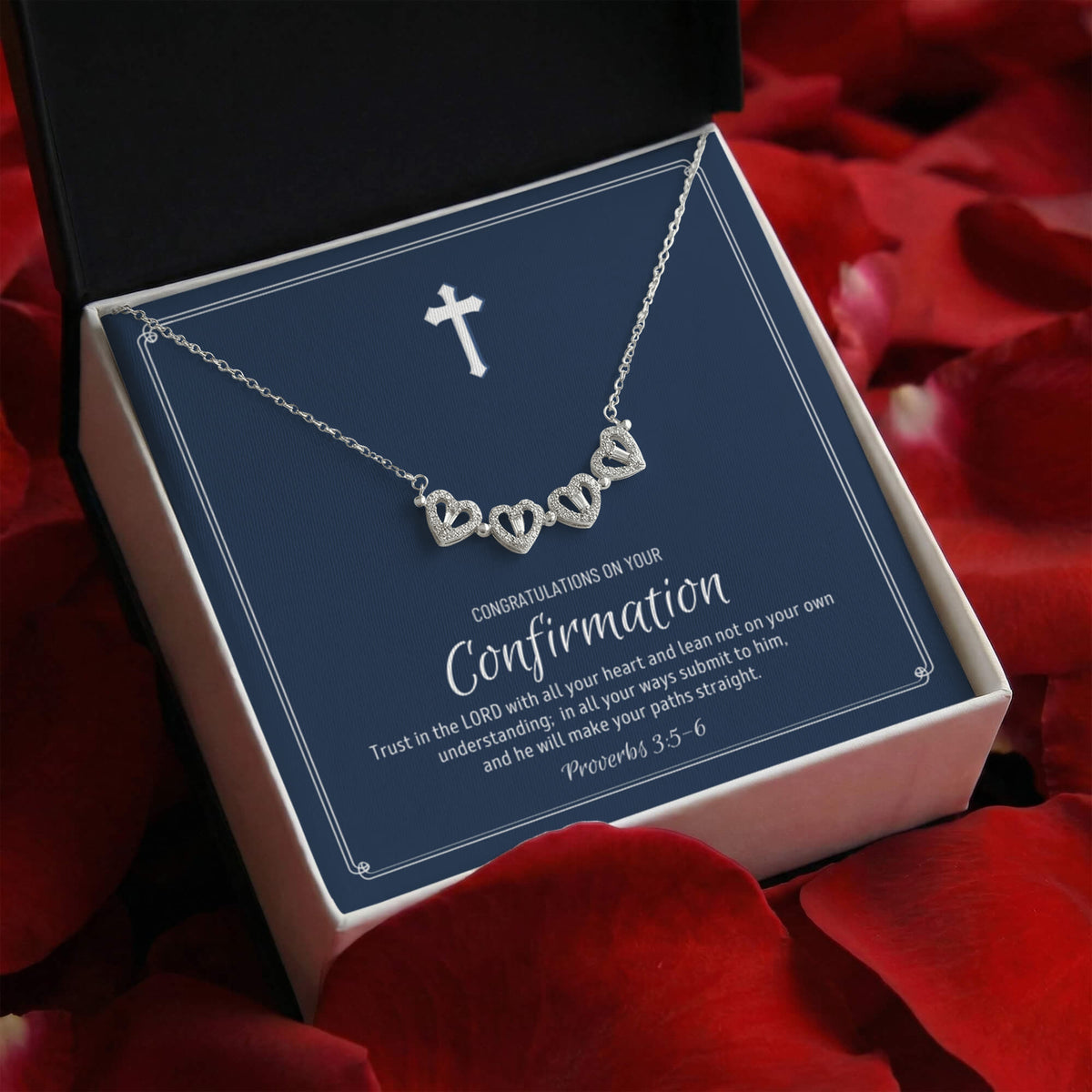 Confirmation Gift For Girls, Confirmation Granddaughter, Magnetic Hearts NecklaceNecklace, Confirmation Gift Ideas For Girls, Catholic Confirmation Gift