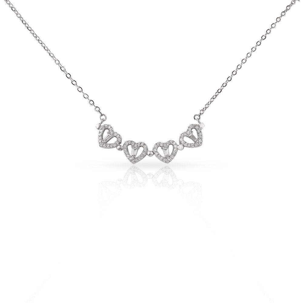 "Meeting You Was Fate" Necklace for Wife - 2-in-1 Magnetic Heart Clover, Romantic Anniversary & Birthday Gift with Sentimental Message Card