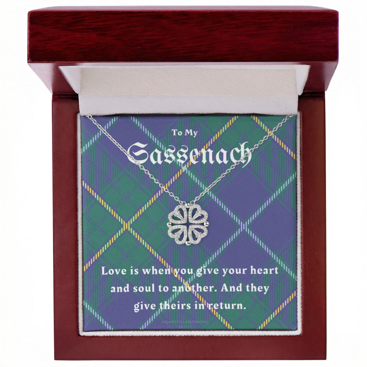 To My Sassenach, Outlander Gift, Outlander Gift Box, Outlander Jewelry, Outlander Gift For Wife, Outlander Charm, Outlander Necklace