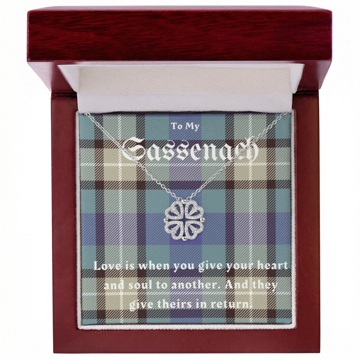To My Sassenach, Outlander Gift, Outlander Gift Box, Outlander Jewelry, Outlander Gift For Wife, Outlander Charm, Outlander Necklace