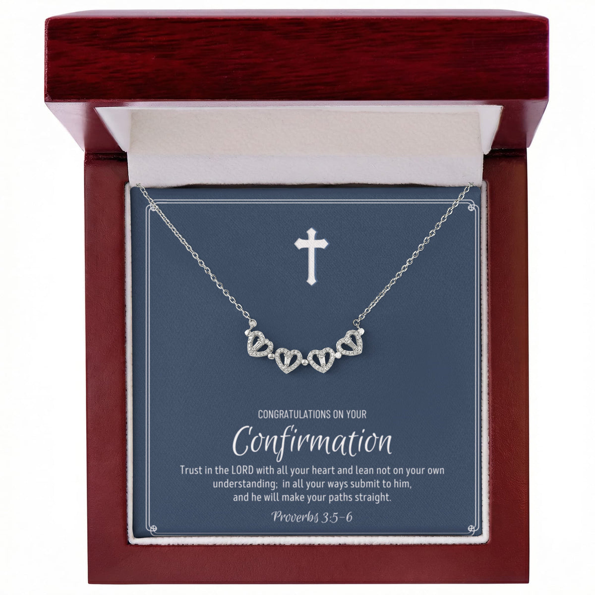 Confirmation Gift For Girls, Confirmation Granddaughter, Magnetic Hearts NecklaceNecklace, Confirmation Gift Ideas For Girls, Catholic Confirmation Gift