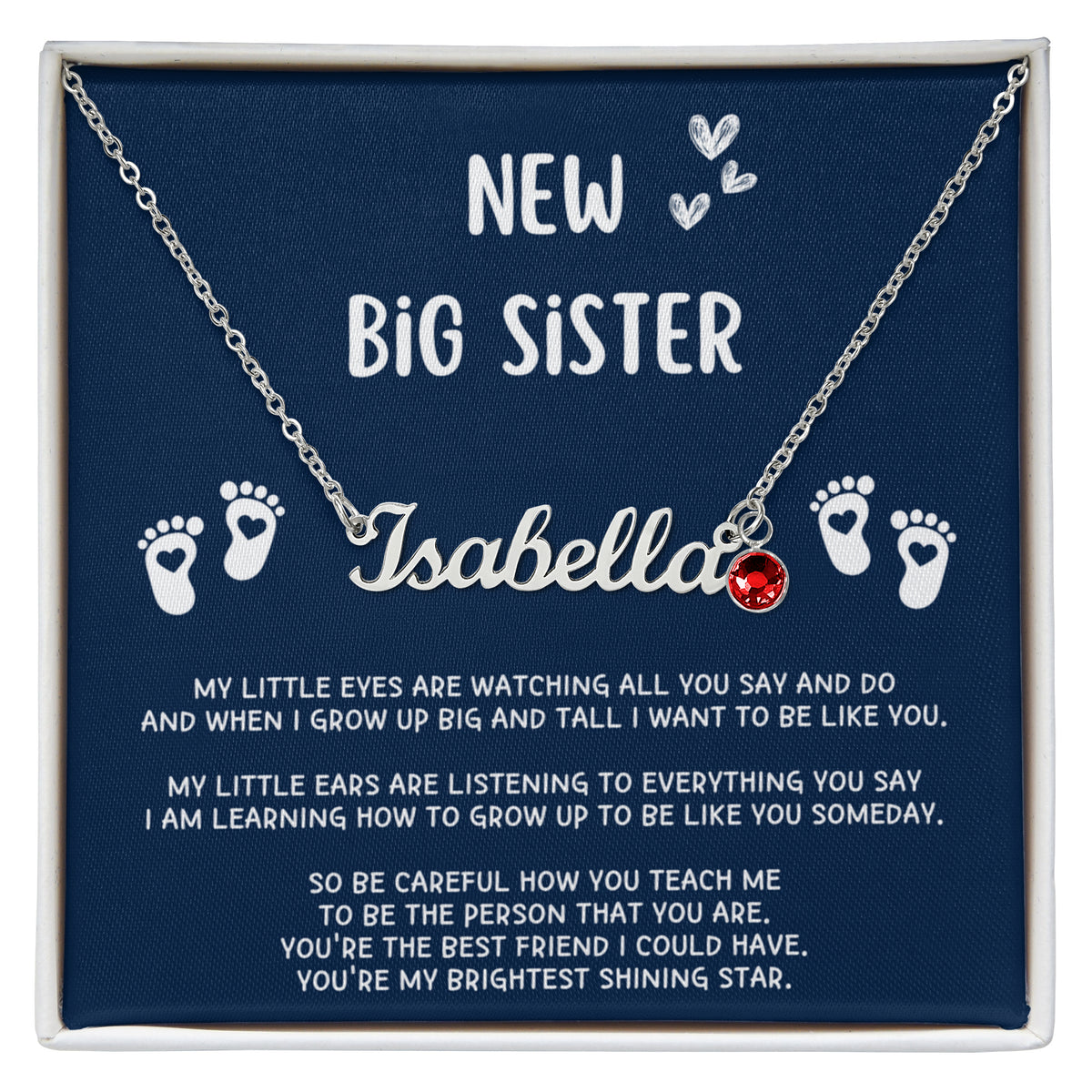 New Big Sister Gifts, Gifts for New Big Sister, Future Big Sister, Necklace Gifts from Baby to Big Sister, Big Sister Gift From New Baby