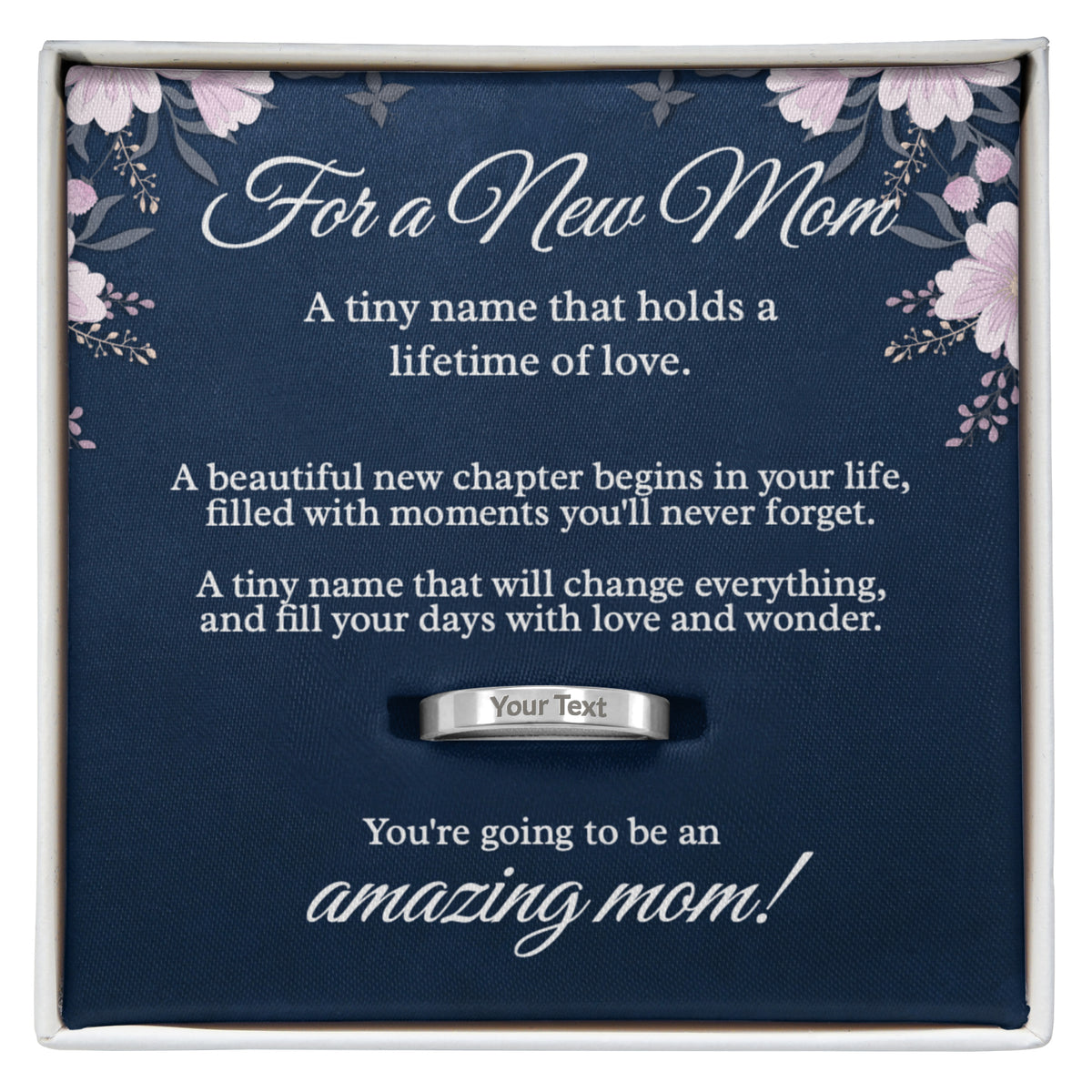 "A Tiny Name, A Lifetime of Love" – Personalized Ring for New Moms
