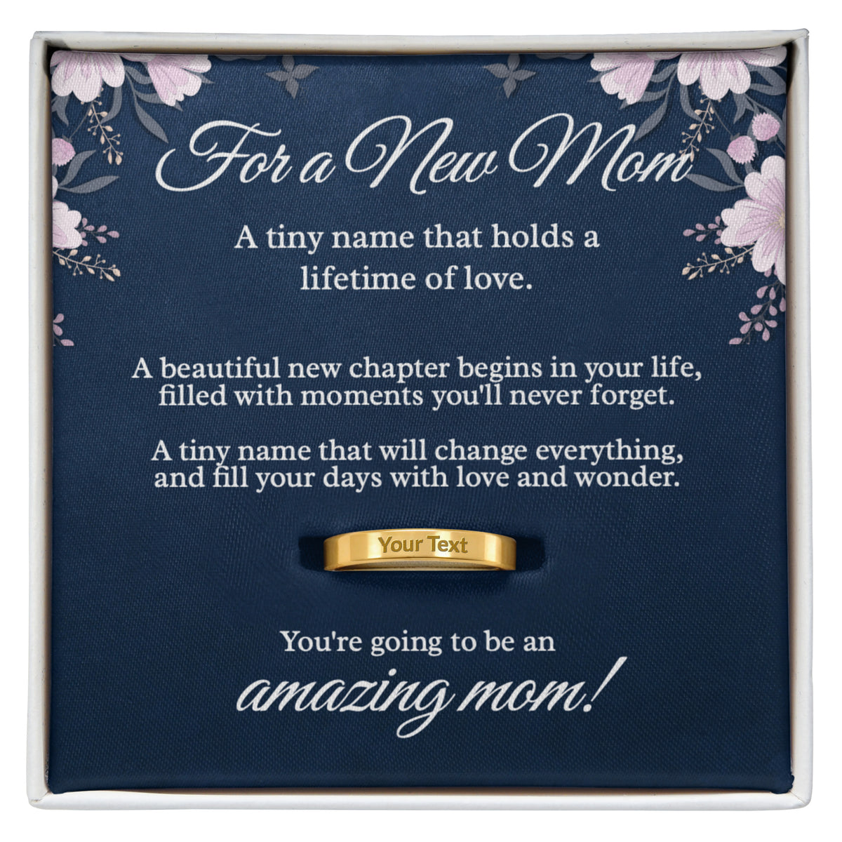 "A Tiny Name, A Lifetime of Love" – Personalized Ring for New Moms