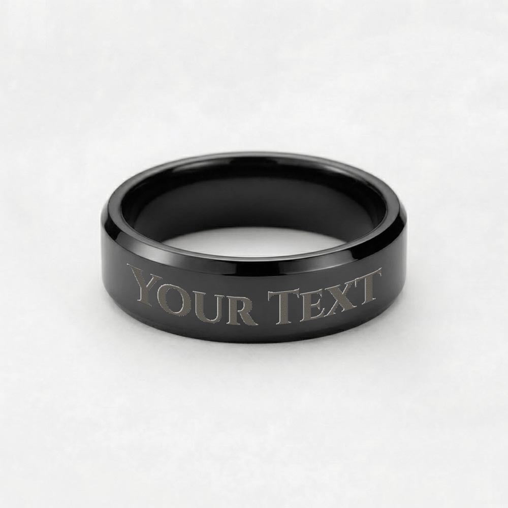To My Grandson Personalized Ring from Grandma Grandpa, Custom Engraved Men's Band, Inspirational Grandson Gift, Birthday Graduation Gift