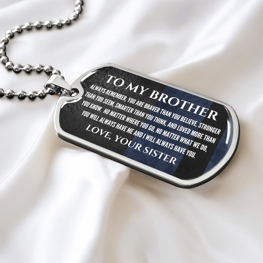 Personalized Gift for Brother, Sister to Brother Gift, Brother Birthday Gift, Little Brother Gift, Big Brother Gift, Brother Necklace