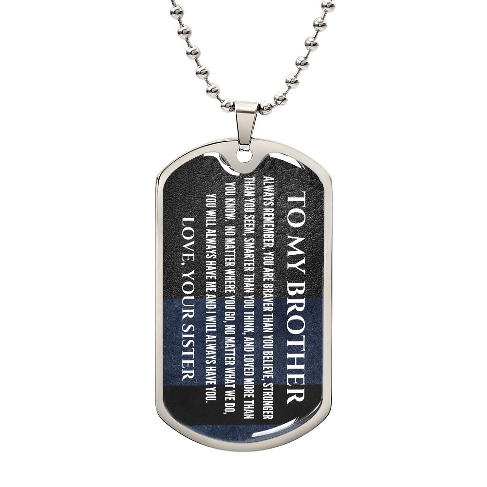 Personalized Gift for Brother, Sister to Brother Gift, Brother Birthday Gift, Little Brother Gift, Big Brother Gift, Brother Necklace