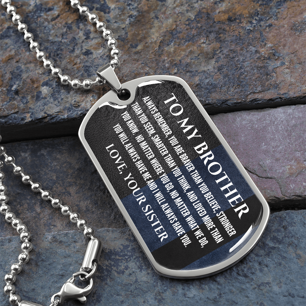 Personalized Gift for Brother, Sister to Brother Gift, Brother Birthday Gift, Little Brother Gift, Big Brother Gift, Brother Necklace