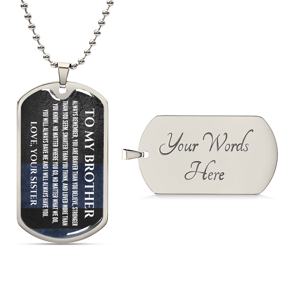 Personalized Gift for Brother, Sister to Brother Gift, Brother Birthday Gift, Little Brother Gift, Big Brother Gift, Brother Necklace