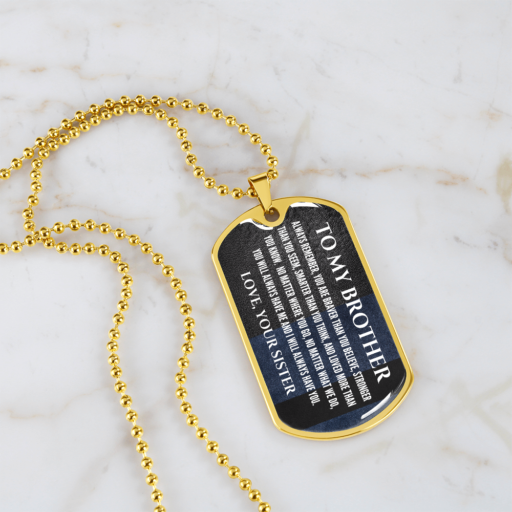 Personalized Gift for Brother, Sister to Brother Gift, Brother Birthday Gift, Little Brother Gift, Big Brother Gift, Brother Necklace