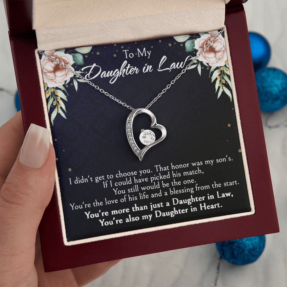 Meaningful Gift for Daughter-in-Law from Mother-in-Law, Bonus Daughter Jewelry with Heartfelt Message Card, Special Occasion Jewelry