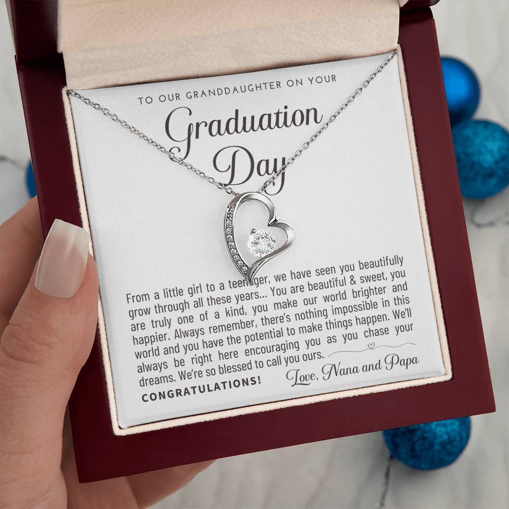 Granddaughter Graduation Gift from Nana & Papa, Gift for Granddaughter Graduation, Granddaughter Graduation Necklace