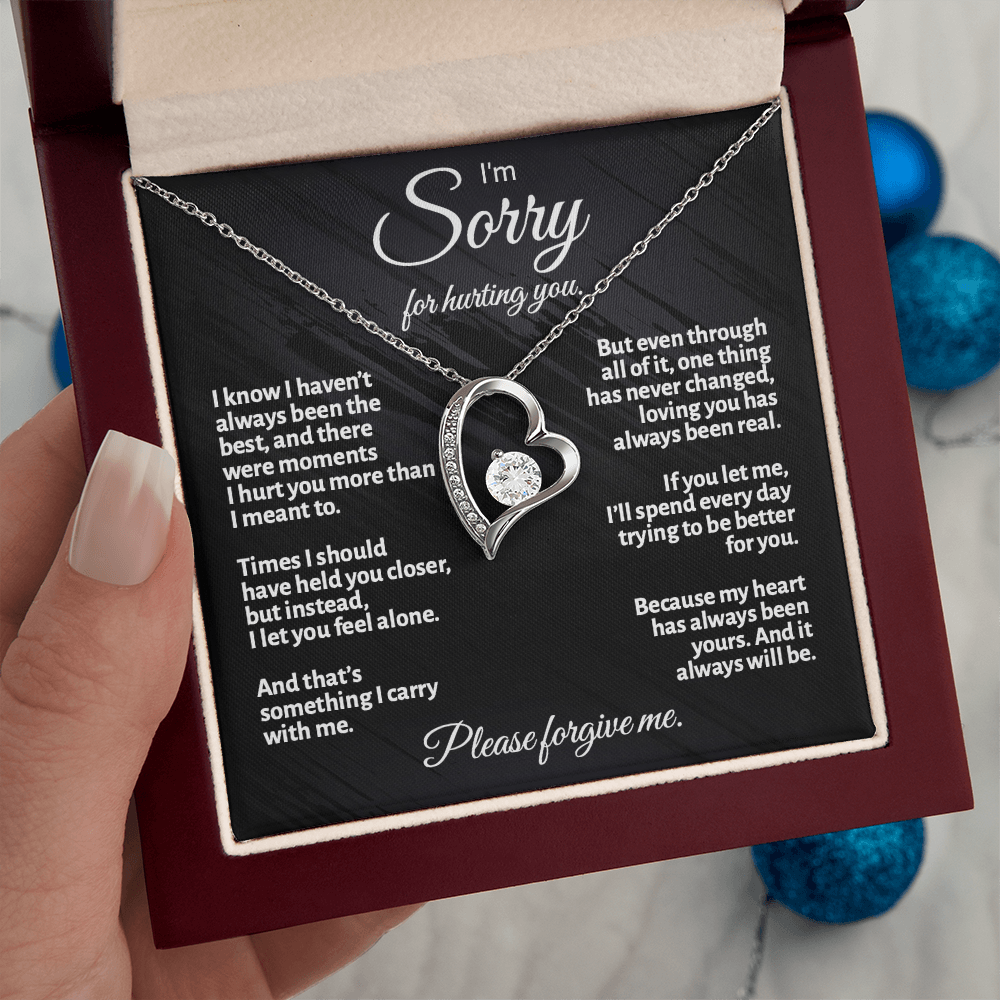 Apology Gift for Her – Love Knot Necklace | “I'm Sorry for Hurting You” Message Card