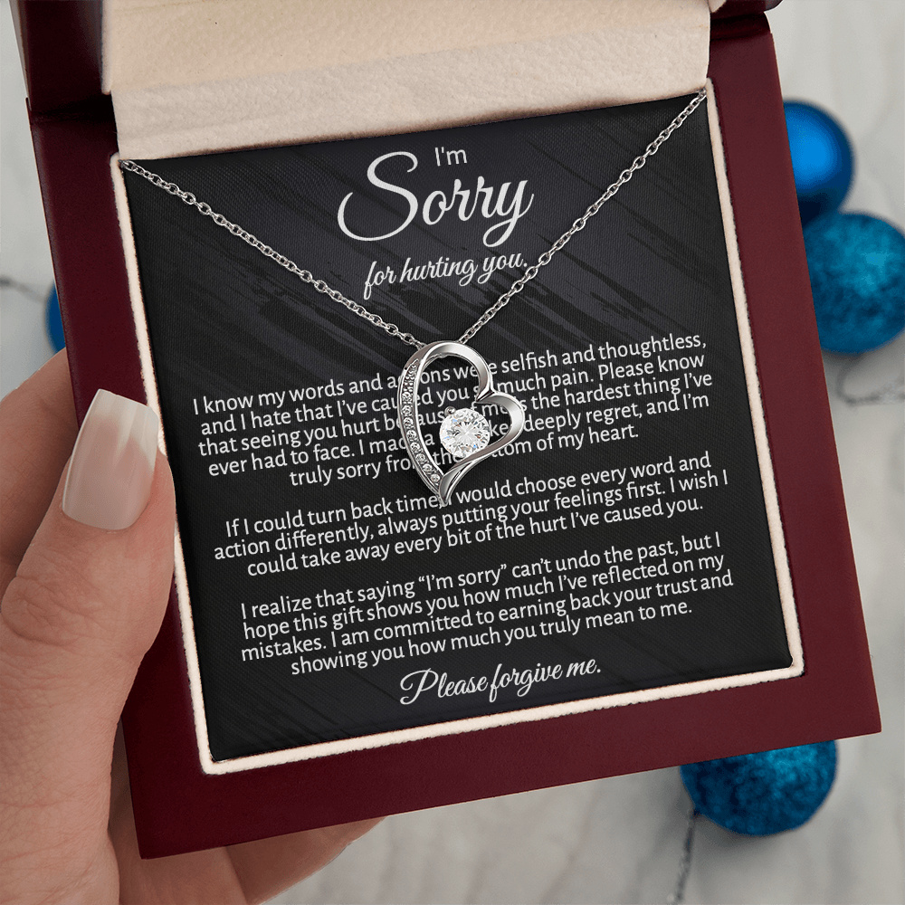 Heartfelt Peace Offering: "I'm Sorry" Necklace for Her to Make Amends