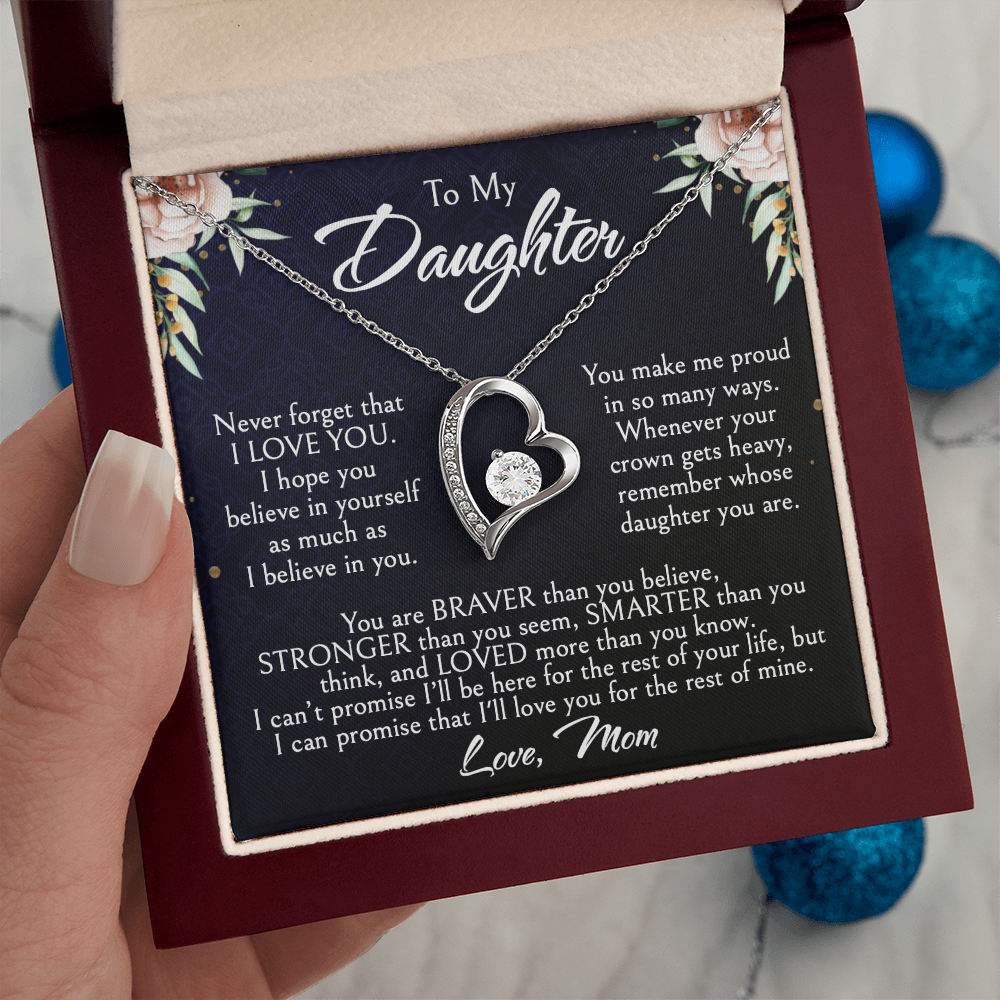 To My Daughter Necklace, Meaningful Birthday Gift from Mom and Dad, Personalized Jewelry for Daughter, Christmas Present for Daughter