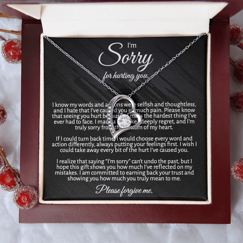 Heartfelt Peace Offering: "I'm Sorry" Necklace for Her to Make Amends