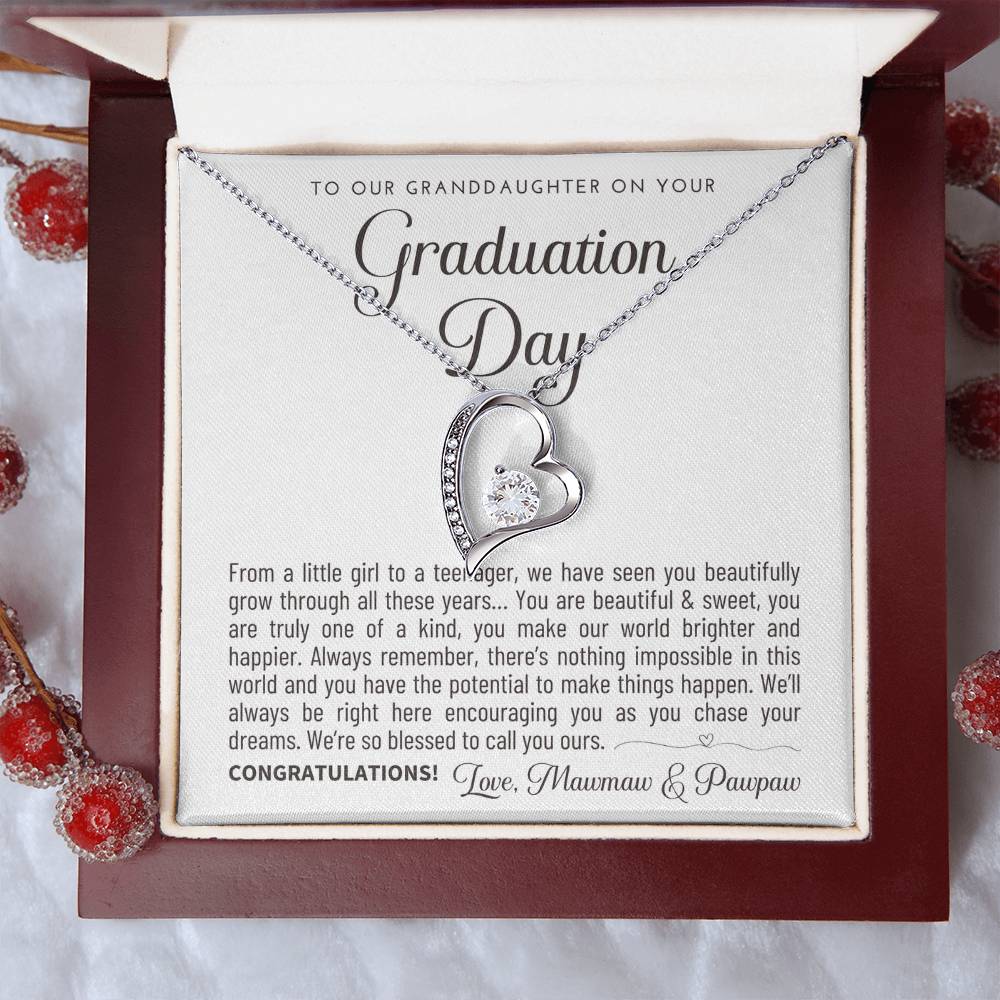 Granddaughter Graduation Gift from Mawmaw & Pawpaw, Gift for Granddaughter Graduation, Granddaughter Graduation Necklace