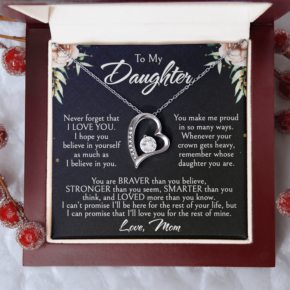 To My Daughter Necklace, Meaningful Birthday Gift from Mom and Dad, Personalized Jewelry for Daughter, Christmas Present for Daughter