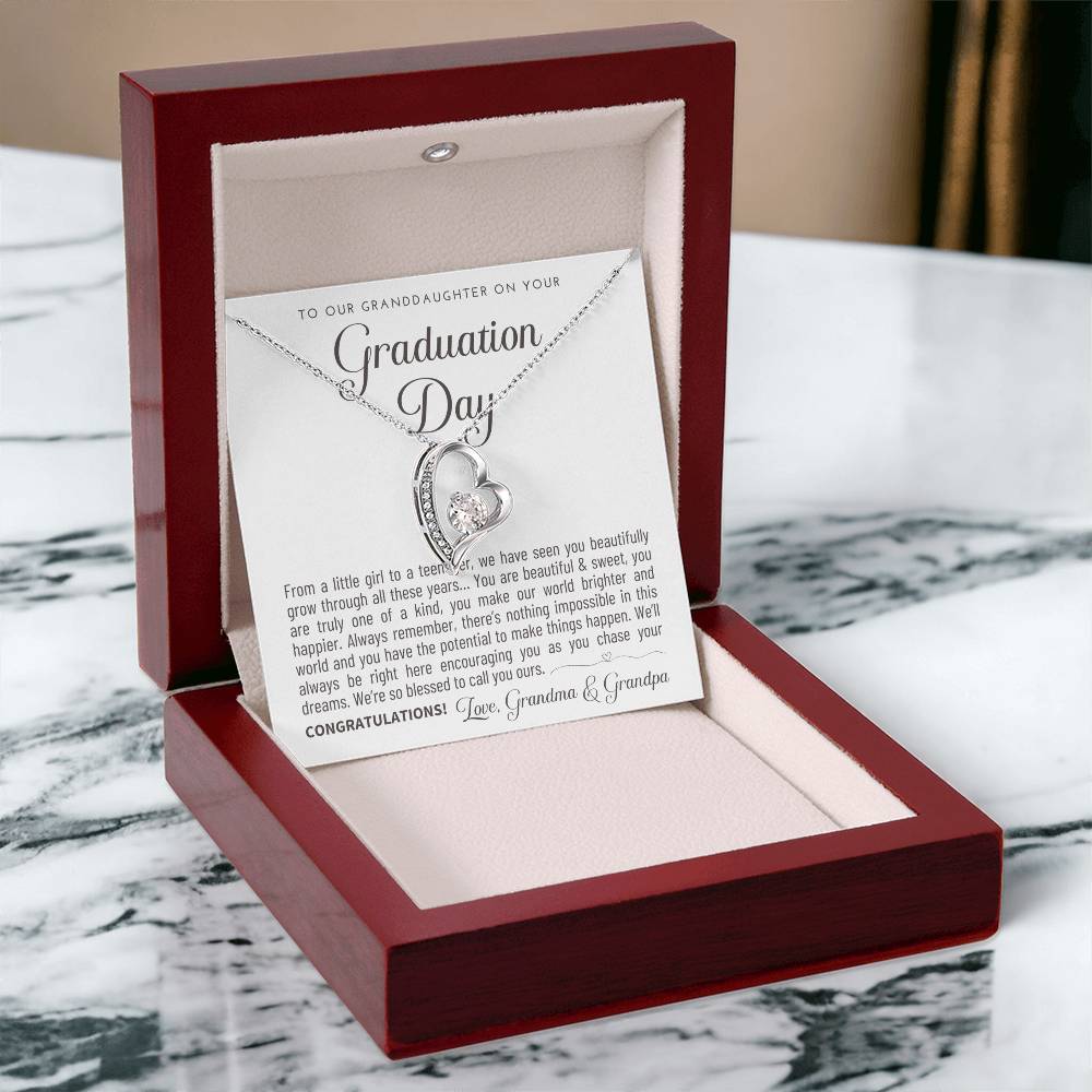 Granddaughter Graduation Gift from Grandma & Grandpa, Gift for Granddaughter Graduation, Granddaughter Graduation Necklace