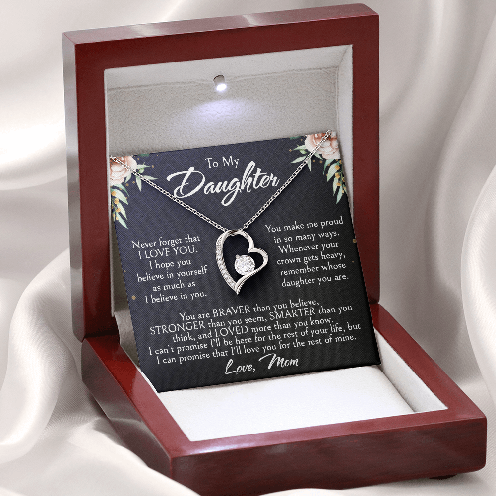 To My Daughter Necklace, Meaningful Birthday Gift from Mom and Dad, Personalized Jewelry for Daughter, Christmas Present for Daughter