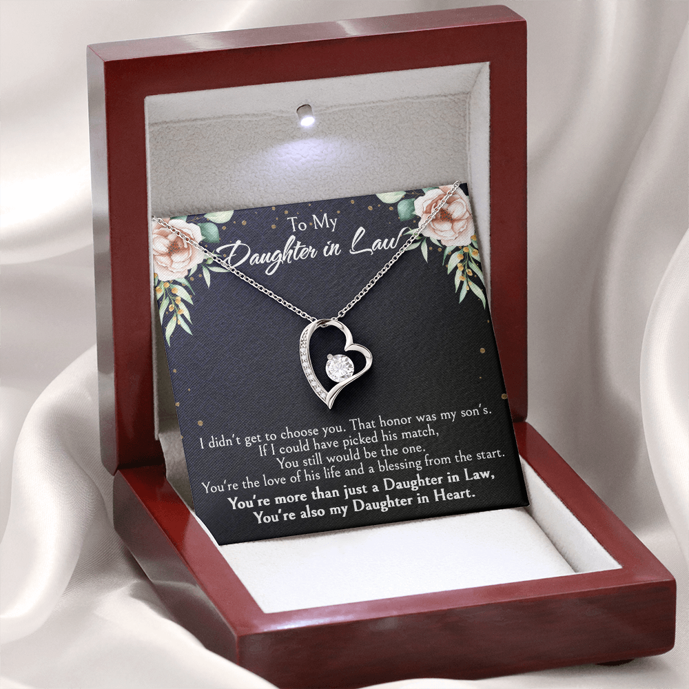 Meaningful Gift for Daughter-in-Law from Mother-in-Law, Bonus Daughter Jewelry with Heartfelt Message Card, Special Occasion Jewelry