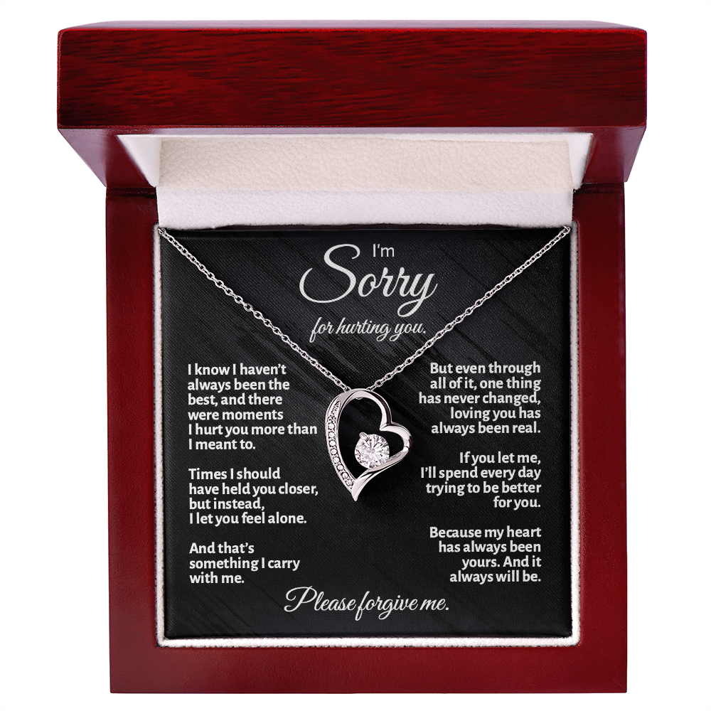 Apology Gift for Her – Love Knot Necklace | “I'm Sorry for Hurting You” Message Card
