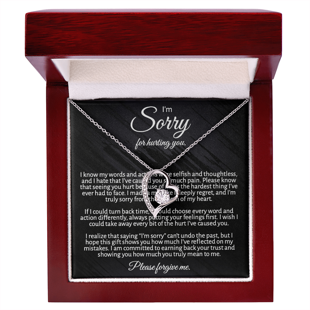 Heartfelt Peace Offering: "I'm Sorry" Necklace for Her to Make Amends