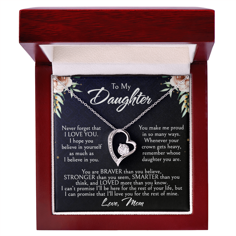 To My Daughter Necklace, Meaningful Birthday Gift from Mom and Dad, Personalized Jewelry for Daughter, Christmas Present for Daughter