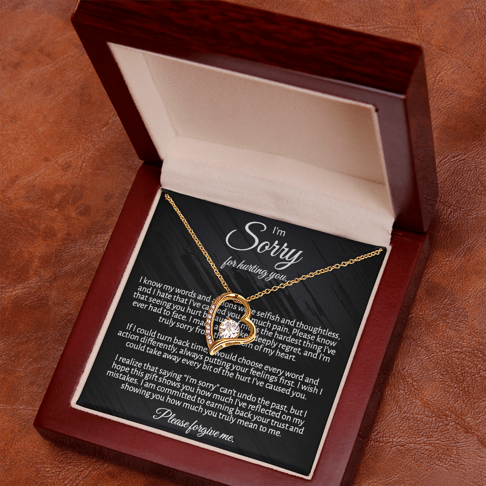 Heartfelt Peace Offering: "I'm Sorry" Necklace for Her to Make Amends