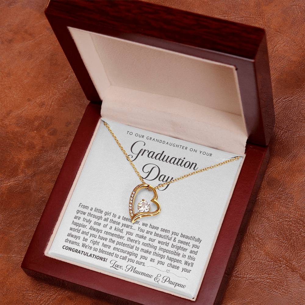 Granddaughter Graduation Gift from Mawmaw & Pawpaw, Gift for Granddaughter Graduation, Granddaughter Graduation Necklace