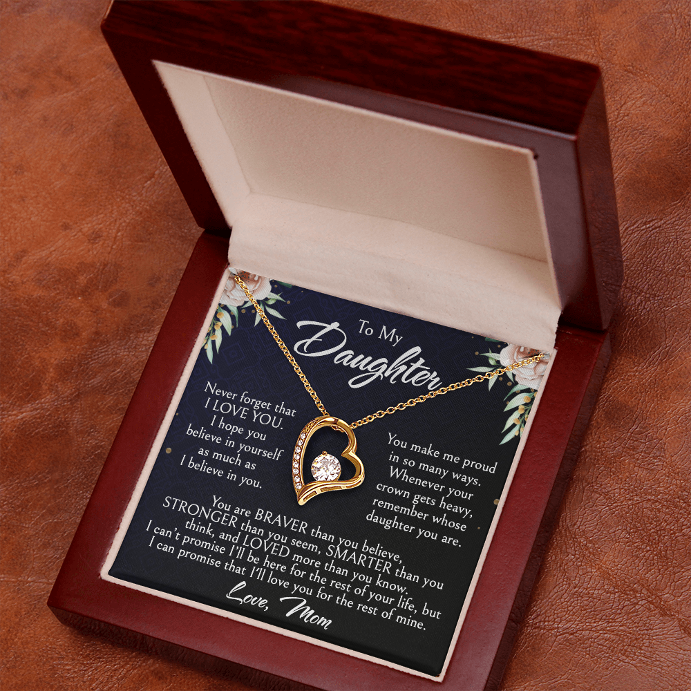 To My Daughter Necklace, Meaningful Birthday Gift from Mom and Dad, Personalized Jewelry for Daughter, Christmas Present for Daughter