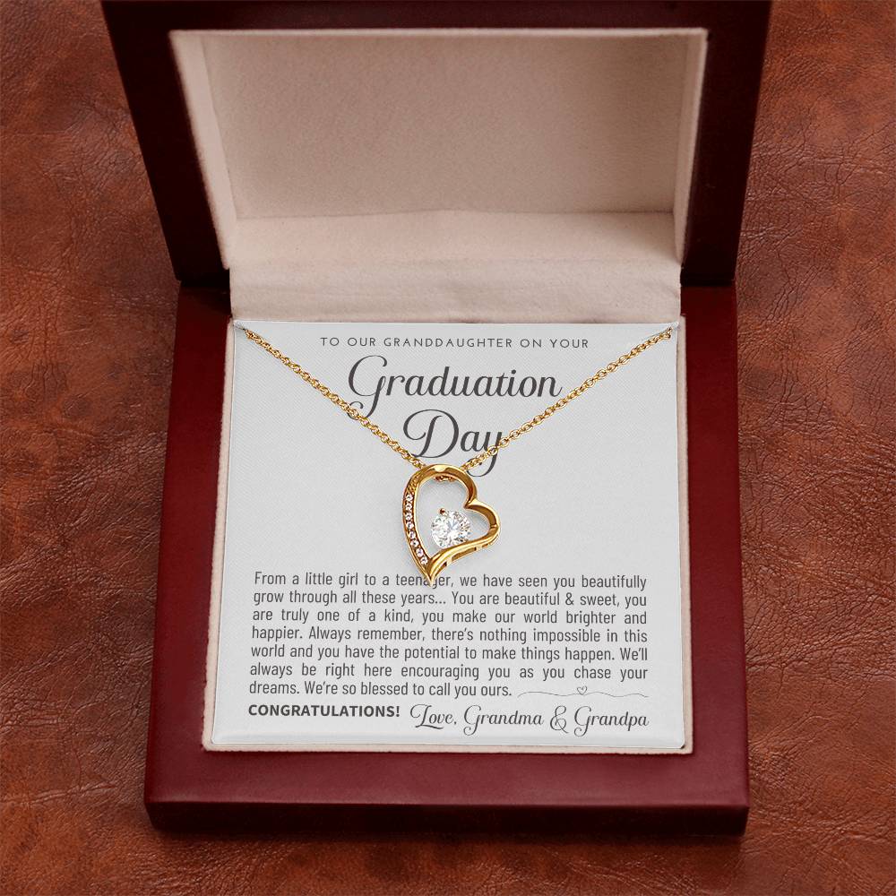 Granddaughter Graduation Gift from Grandma & Grandpa, Gift for Granddaughter Graduation, Granddaughter Graduation Necklace