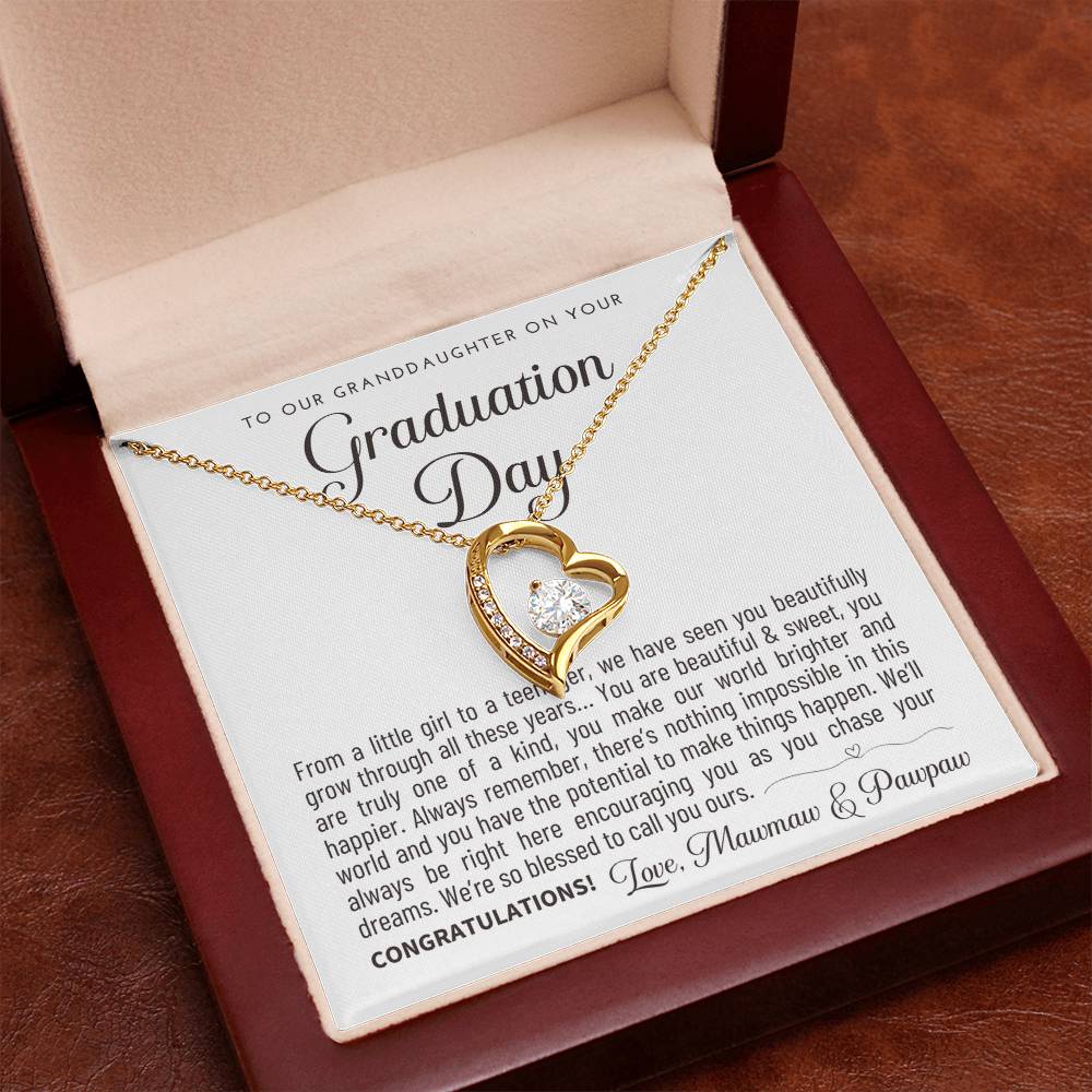 Granddaughter Graduation Gift from Mawmaw & Pawpaw, Gift for Granddaughter Graduation, Granddaughter Graduation Necklace