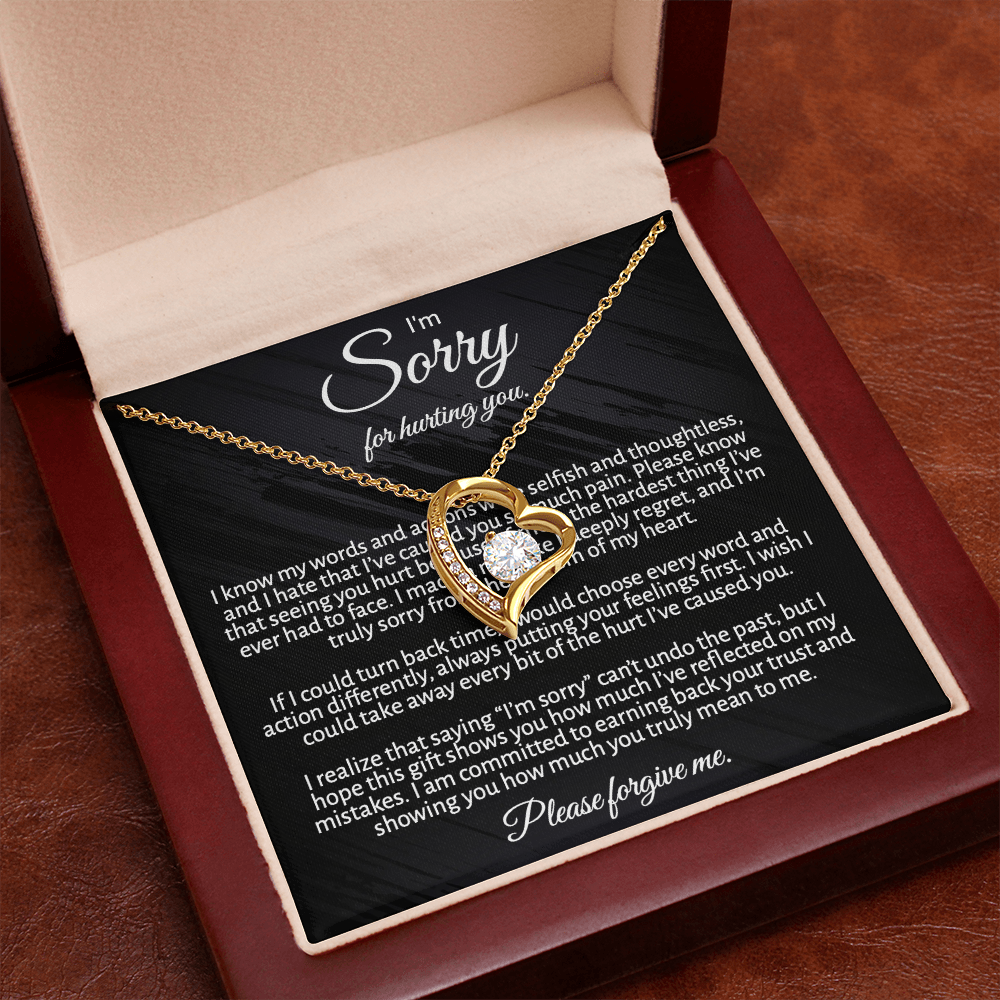 Heartfelt Peace Offering: "I'm Sorry" Necklace for Her to Make Amends