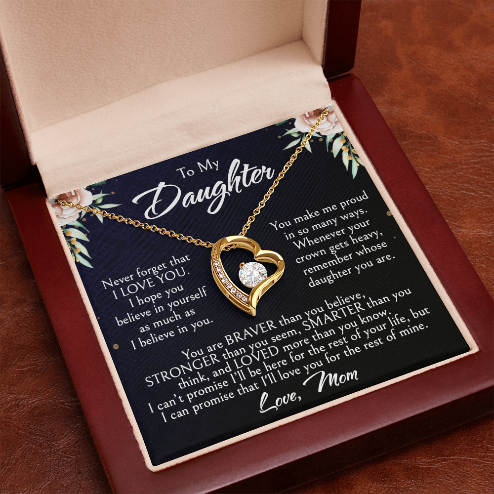 To My Daughter Necklace, Meaningful Birthday Gift from Mom and Dad, Personalized Jewelry for Daughter, Christmas Present for Daughter